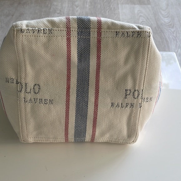 Polo by Ralph Lauren Cream Tote with Red and Blue Stripes - Picture 7 of 7